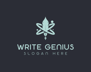 Publishing Writing Feather logo design