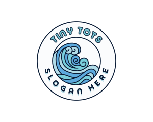 Coastal Ocean Waves Logo