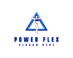 Muscular Woman Fitness logo