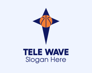 Blue Basketball Star  logo design