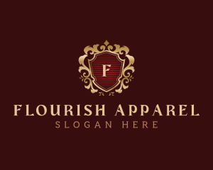 Royal Shield Flourish logo