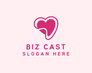 Pink Heart Sticker  logo