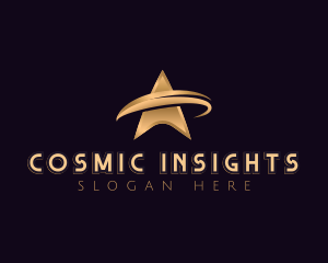 Cosmic Star Swoosh logo design