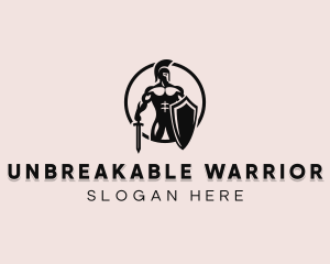 Barbarian Sword Warrior logo design