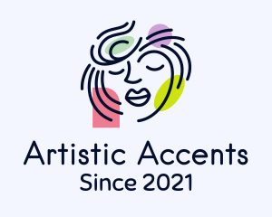 Beautiful Artistic Face logo design