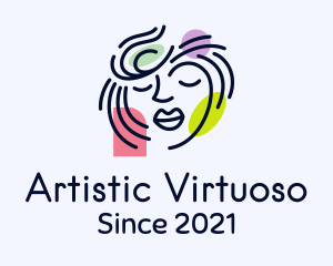 Beautiful Artistic Face logo design