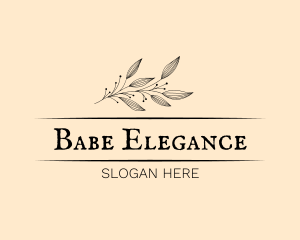 Elegant Feminine Beauty Leaves logo design