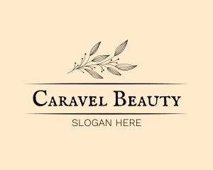 Elegant Feminine Beauty Leaves logo design