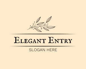 Elegant Feminine Beauty Leaves logo