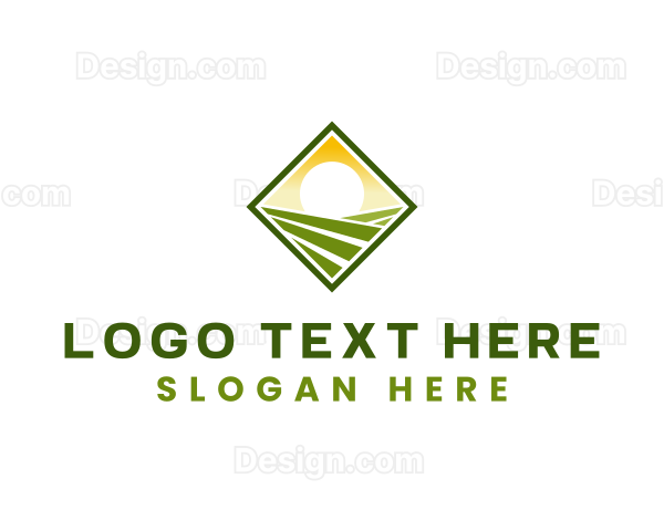 Landscaping Grass Field Logo