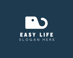 Simple Elephant Tag logo design