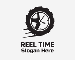 Tire Vulcanizing Clock logo design