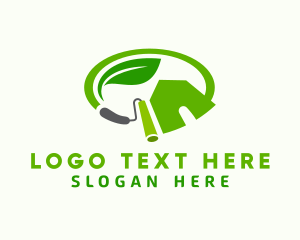 Green Natural House Paint  logo