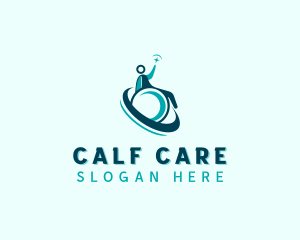 Healthcare Wheelchair Care logo design