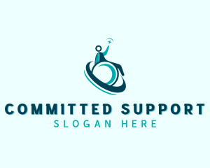 Healthcare Wheelchair Care logo design