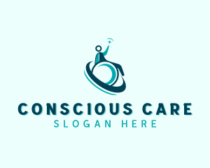 Healthcare Wheelchair Care logo design