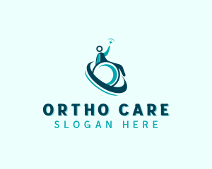 Healthcare Wheelchair Care logo design