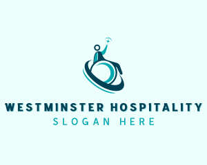 Healthcare Wheelchair Care logo design