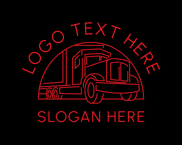 Red Truck Vehicle logo