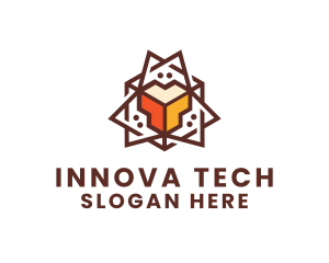 Geometric Tech Startup logo design