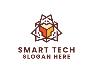 Geometric Tech Startup logo design