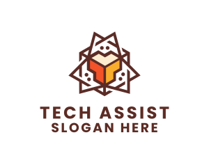 Geometric Tech Startup logo design