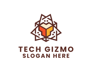 Geometric Tech Startup logo design