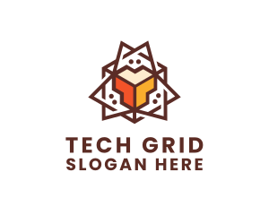 Geometric Tech Startup logo design