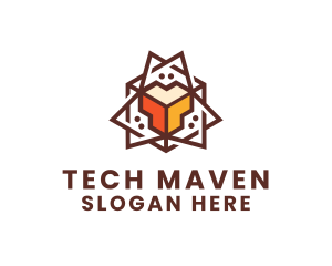 Geometric Tech Startup logo design