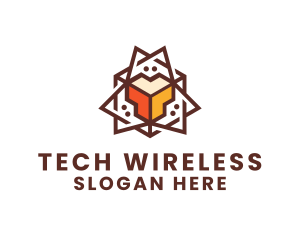 Geometric Tech Startup logo design