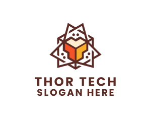 Geometric Tech Startup logo design