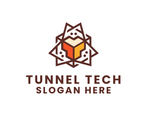 Geometric Tech Startup logo design