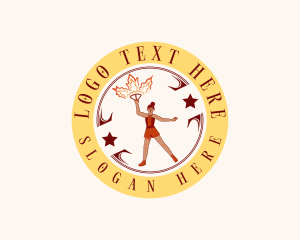 Female Fire Dancer logo