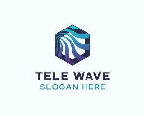 Hexagon Wave Technology logo design