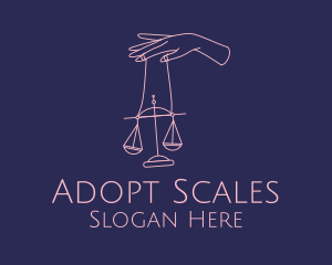 Libra Scale Astrology logo design