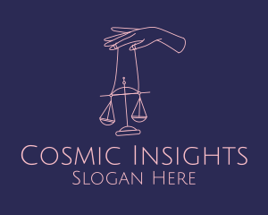 Libra Scale Astrology logo design