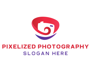 Abstract Camera Swirl Photography logo design