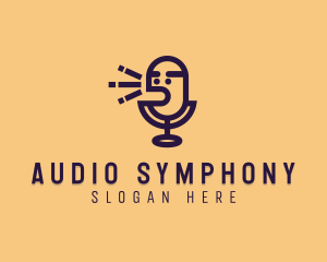 Microphone Podcast Audio logo design