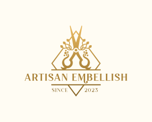 Elegant Artisan Shears logo design