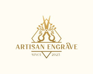 Elegant Artisan Shears logo design