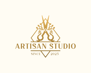 Elegant Artisan Shears logo design