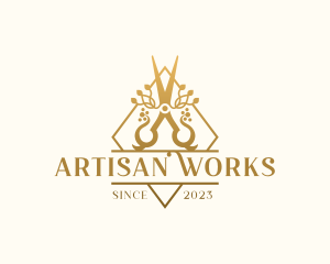 Elegant Artisan Shears logo design