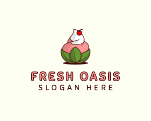 Organic Ice Cream Yogurt logo design