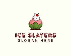 Organic Ice Cream Yogurt logo design