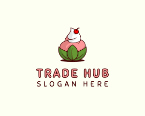 Organic Ice Cream Yogurt logo design