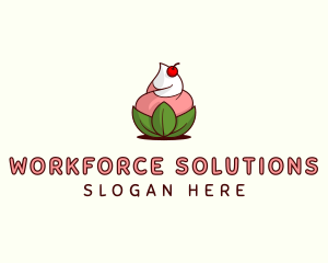 Organic Ice Cream Yogurt logo design