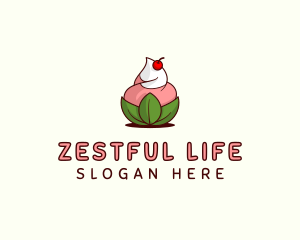 Organic Ice Cream Yogurt logo design