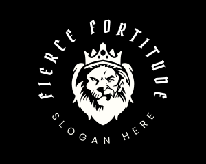 Fierce Lion King Monotone logo