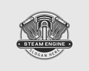 Engine Piston Mechanic logo design