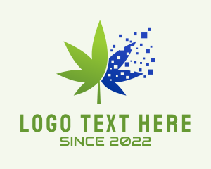 Digital Pixel Marijuana  logo